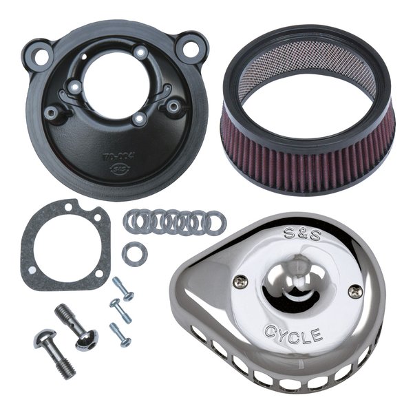 ステルス エアクリーナーキット ミニティアドロップ クローム スポーツスター 07-22 170-0439C