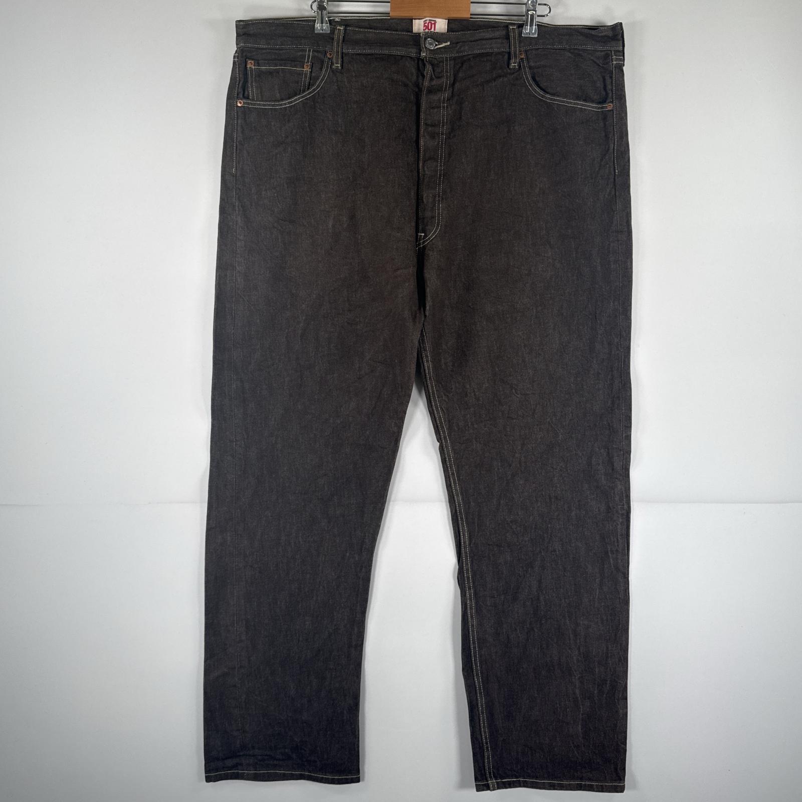 古着 デニムパンツ 501 ジーパン ストレート 大きいサイズ ボタンフライ カラーパンツ ビッグ w46 L34 ブラウン メンズ