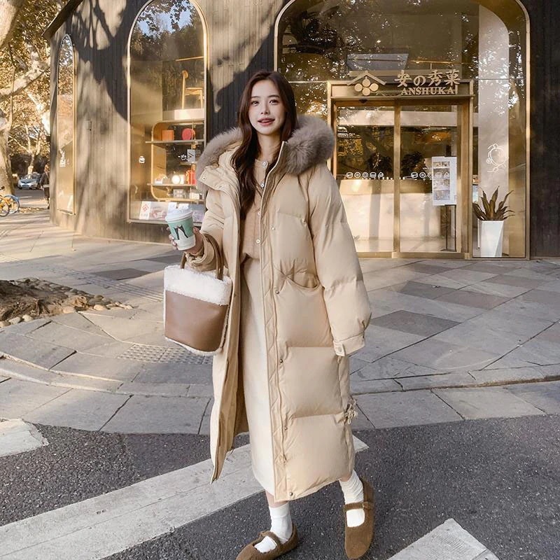 冬新しい 綿入れ 中綿ジャケット レディース カジュアル 百掛け フード付きアウター 厚手 防寒 ロングコート
