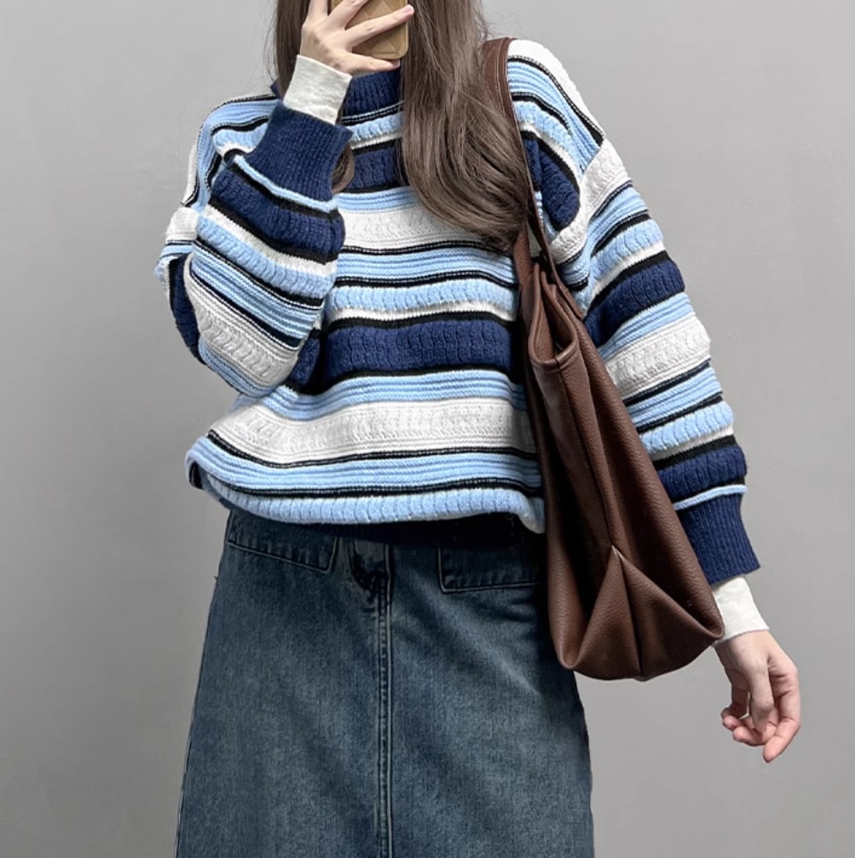 トップス レディース ニット セーター 長袖 クルーネック かわいい 大人可愛い きれいめ シンプル カジュアル おしゃれ こなれ感 ラフ マニッシュ ガーリー クール ヴィンテージ ベーシック