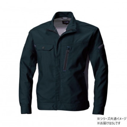 桑和 3012-00 長袖ブルゾン 5Lサイズ ブラック(4) SOWA