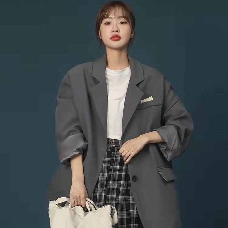 ブレザー2024秋冬新作韓国版ゆったりとしたスタイリッシュなシングルブレストコート チェスターコート 大人っぽチェスターコート