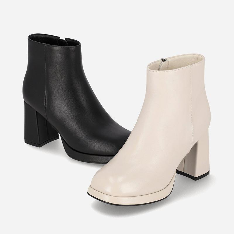 女性牛革カボシアンクルブーツ8cm LCWA64U54C