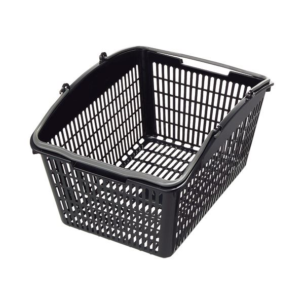 （まとめ）スーパーメイト ショッピングバスケット16L ブラックダークグレー PB-16BG 1個10セット