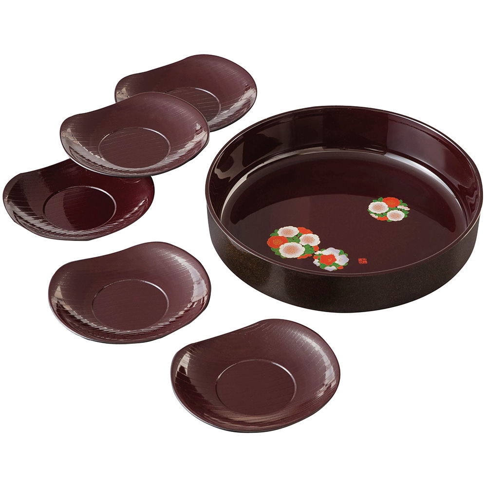 成願義夫 花丸春秋 茶の間Aセット 0773042 A067-074 ラッピング無料 のし無料 メッセージカード無料 ギフト 茶器 国産 漆器 ギフトセット 内祝い ご挨拶 出産内祝 結婚内祝 B51