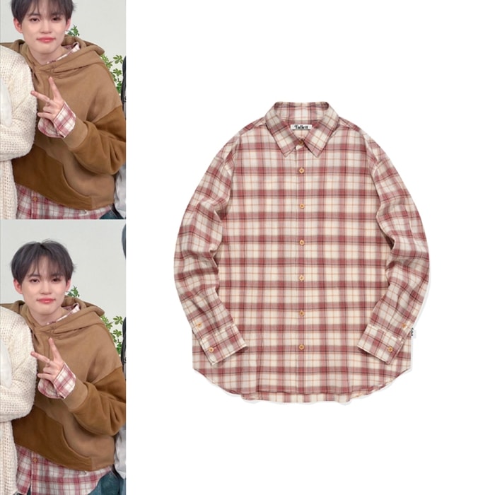 【NCT CHENLE着用】2024 S/S タータン チェック シャツ