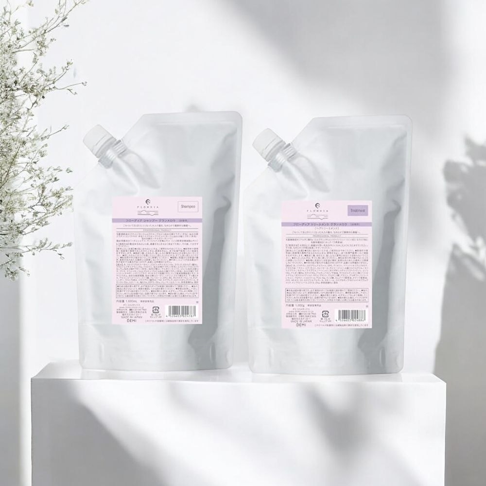 1000詰替セット】デミ フローディア シャンプー グランメロウ 1000ml +トリートメント 1000g 詰め替え レフィル