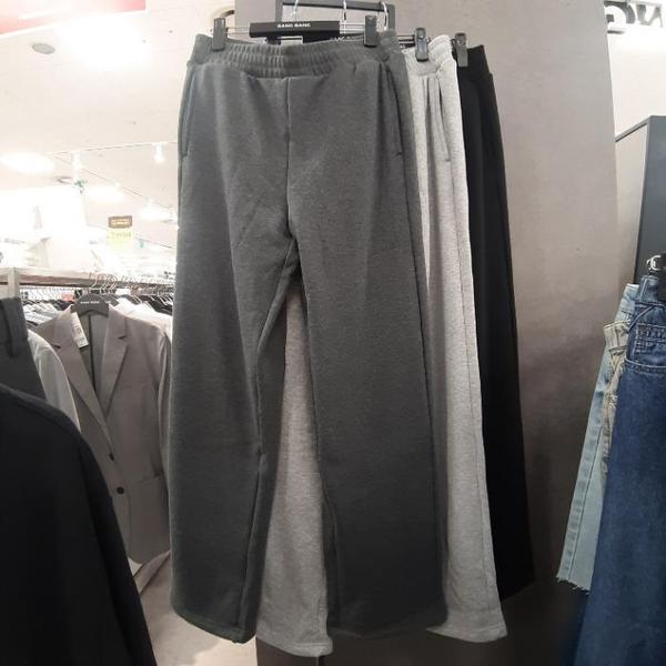 HC09 共用ミンク起毛コットンストレートトレーニングパンツ 柔らかいミンク裏地起毛のウエスト全体 (S42800928)