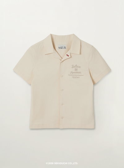【SATUR】 26SS (W) Satur X Monchhichi Graphic Half Shirt : Cream