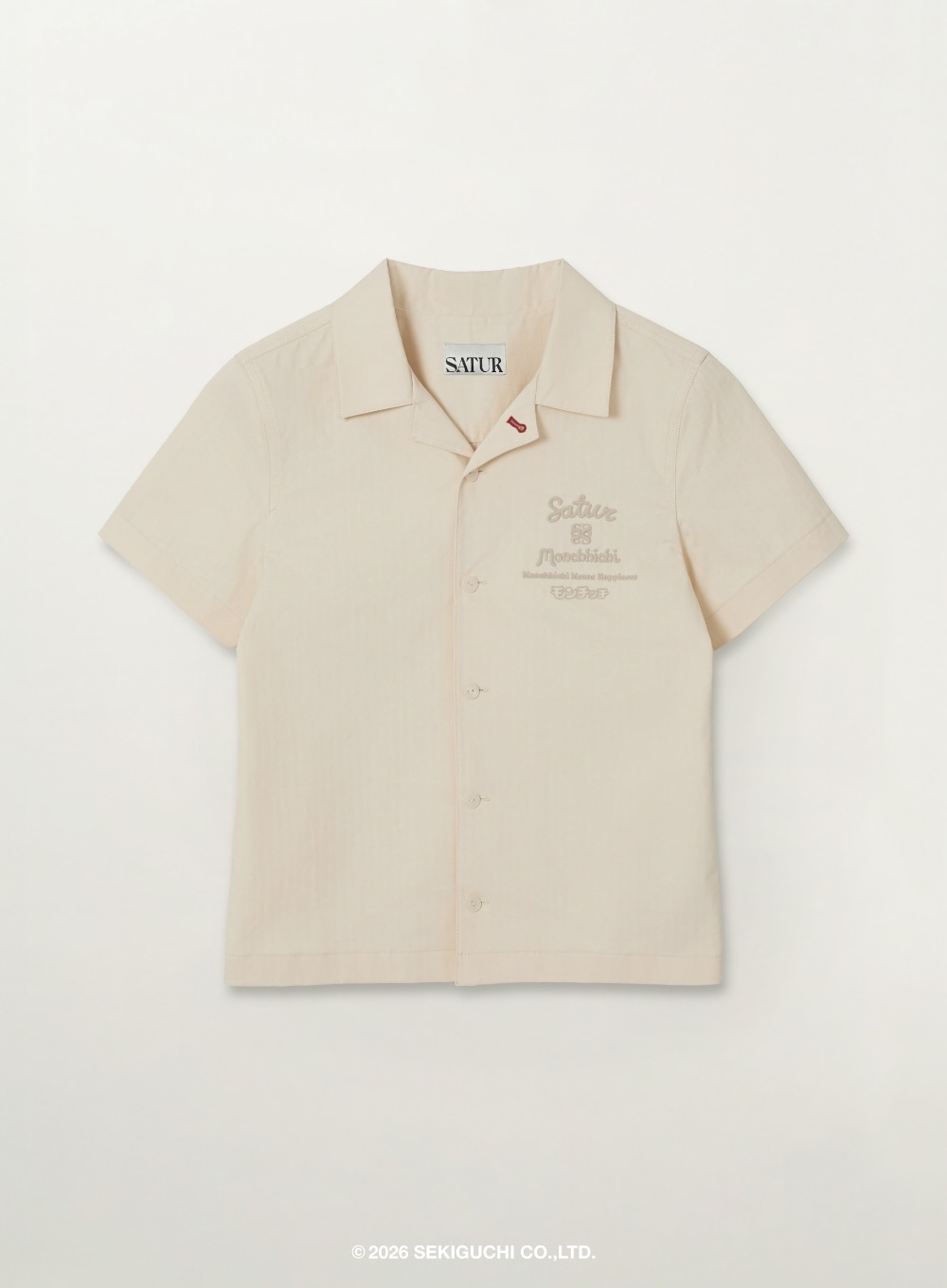【SATUR】 26SS (W) Satur X Monchhichi Graphic Half Shirt : Cream