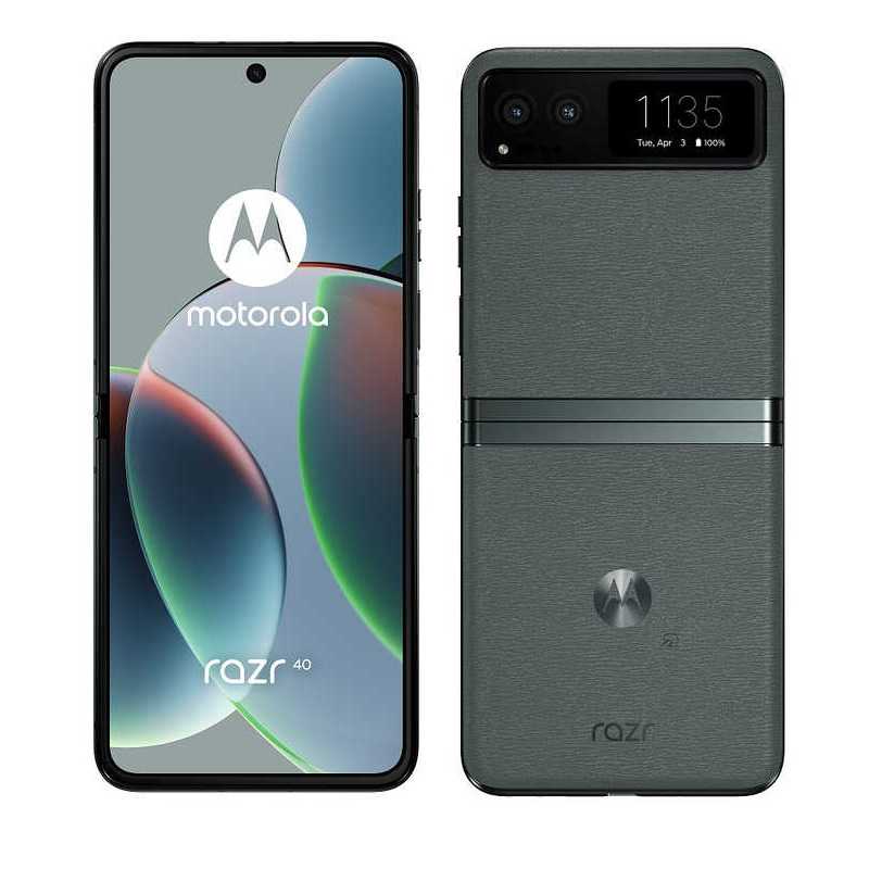モトローラ　motorola SIMフリースマートフォン razr 40 セージグリーン　PAYC0000JP