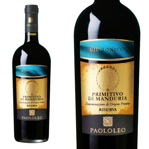 ジュノニコ プリミティーヴォ ディ マンドゥーリア リゼルヴァ 2017 カンティーネ パオロレオ元詰 プリミティーヴォ種100％ 15％ 「ビベンダ2023」5房Giunonico Prim