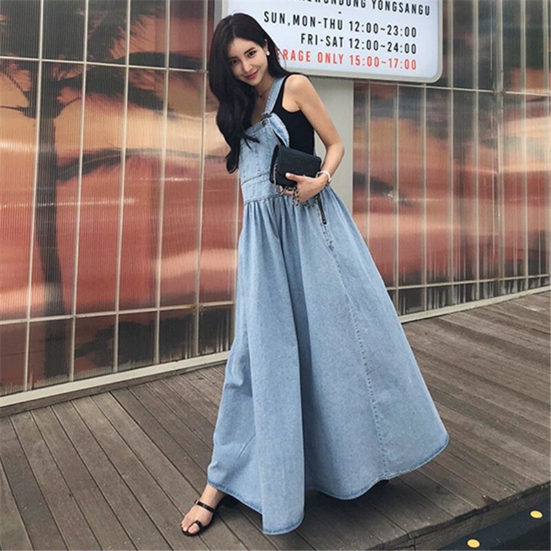 デニムワンピース ロング シャンパスカート ワンピース かわいい レディース おしゃれ いよいよ人気ブランド