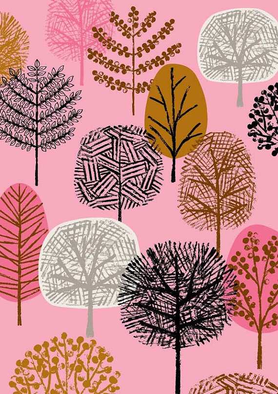 ELOISE RENOUF NEW FOREST PINK A3