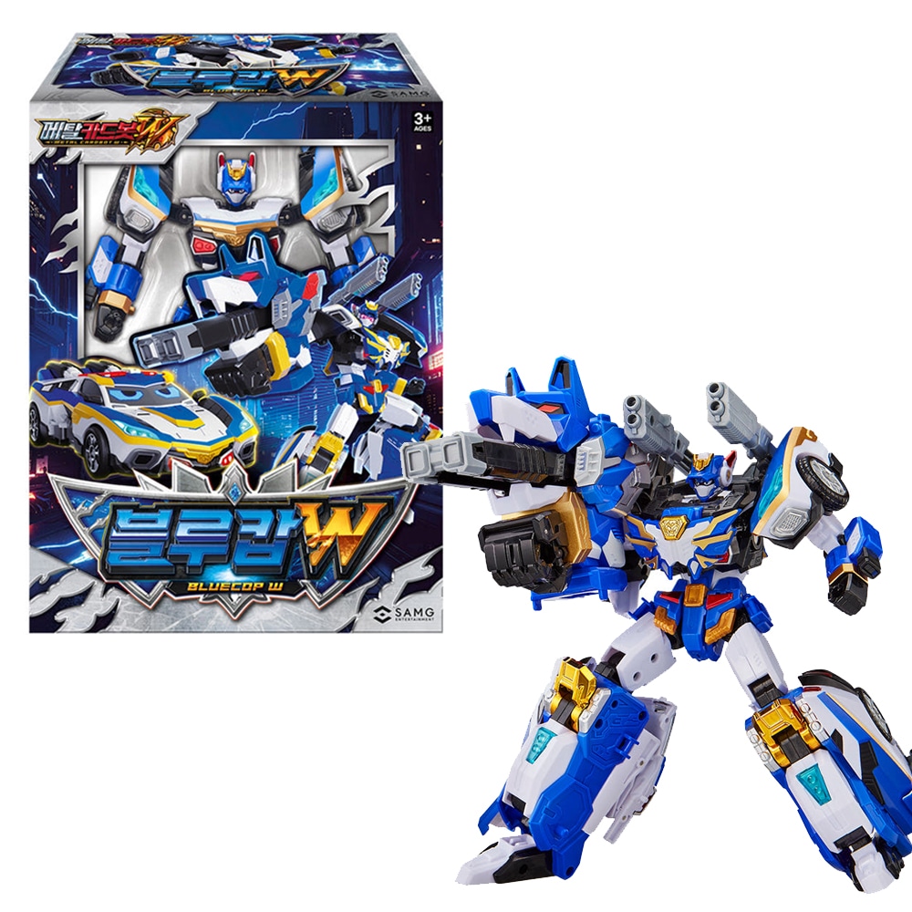 メタルカードボットW ブルーコップW 変形合体ロボット パトカー おもちゃ 韓国アニメ 正規品