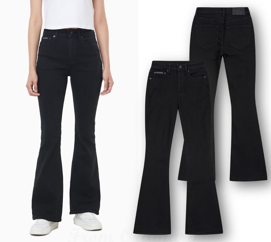 Womens High-Rise Flare Black Jeans (47D746G-JW4)