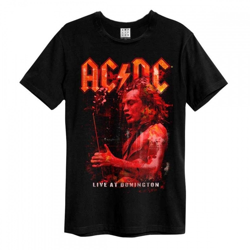(英国より直送) Amplified ユニセックスアダルトライブアットドニントン AC/DC ヴィンテージ Tシャツ