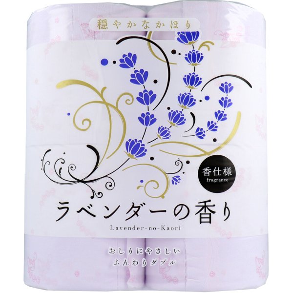 トイレットペーパー 四国特紙 ラベンダーの香り ダブル30ｍ 4ロール入り X12パック