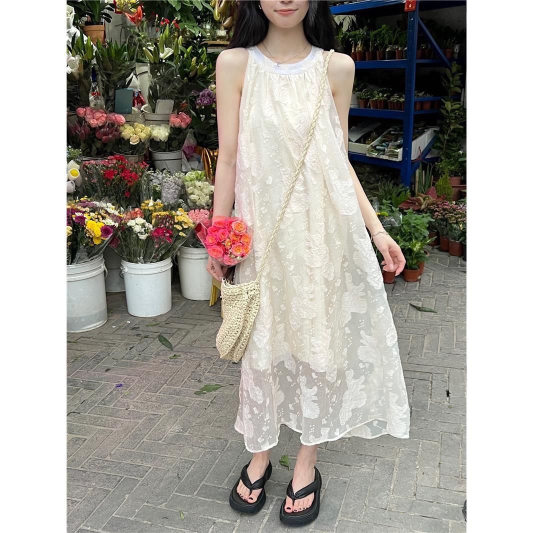 【超お得1つ買うと10個もらえる】メガ割ワンピース 夏の準備 夏フレンチホルタータンクドレス女性Aラインロングスカート