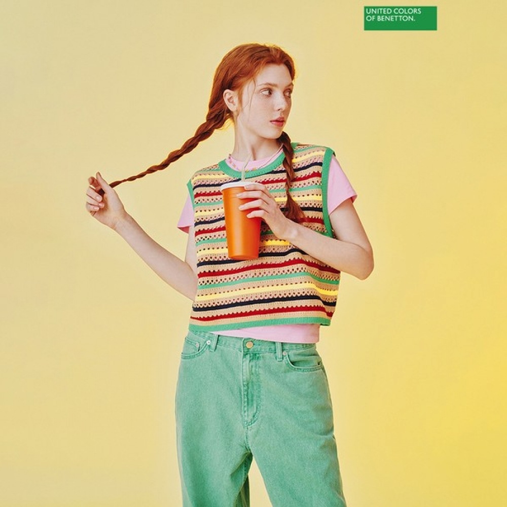 [ベネトン] ベネトンスカッシュダンガラニットベストBAKVA2531