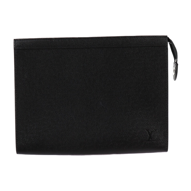 超美品 LOUIS VUITTON ルイ ヴィトン セカンドバッグ M30675 ポシェットヴォワヤージュ タイガ レザー アルドワーズ ダークグレー系 クラッチバッグ 本物保証 中古