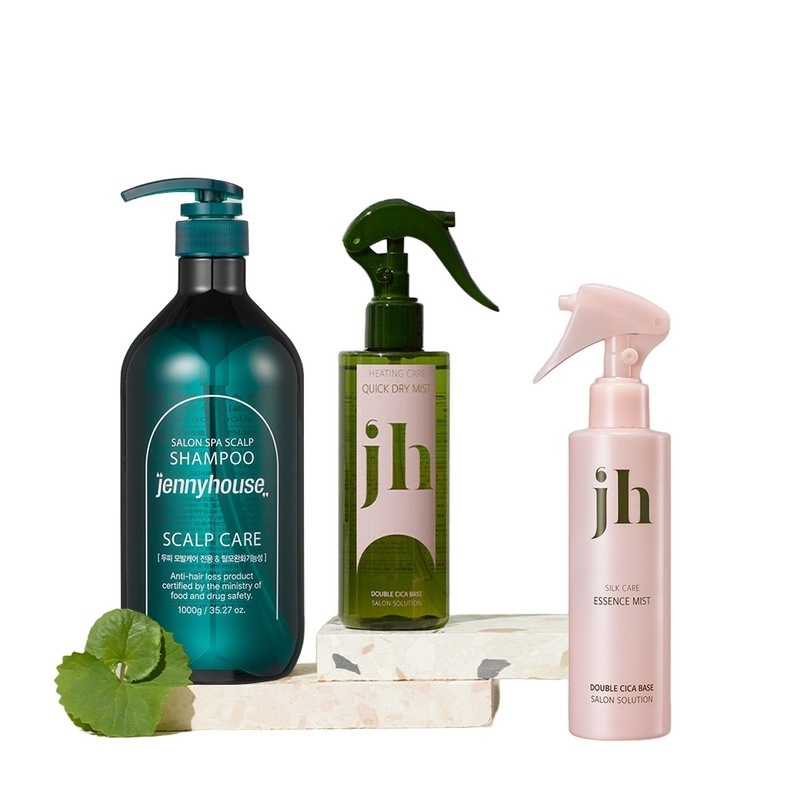 [3set]ジェニーハウス簡単ケア3step（損傷ヘア）（スカルプシャンプー/クイックドライミスト/シルクリペアエッセンスミスト）+gift