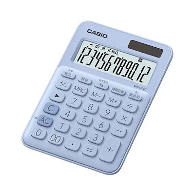 カシオ MW-C20C-LB-N カラフル電卓（12桁） ペールブル...のサムネイル
