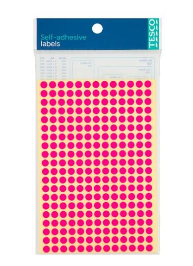 Tesco TCL-1028 Colour Self-Adhesive Labels 8mm 2600pcs