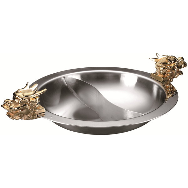 カンダ 燕舞 ドラゴンGP 2槽火鍋 32cm (三層鋼 IH対応) [IH対応]