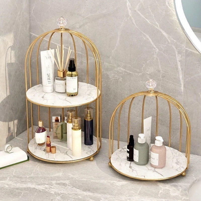 鳥かご置物棚テーブル化粧収納ケース口紅香水鳥の巣香水整理棚多層寮1937