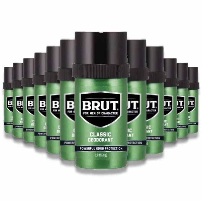 BRUT - Deodorant Round Stick, Classic - 2.7 Oz - 12 Pack