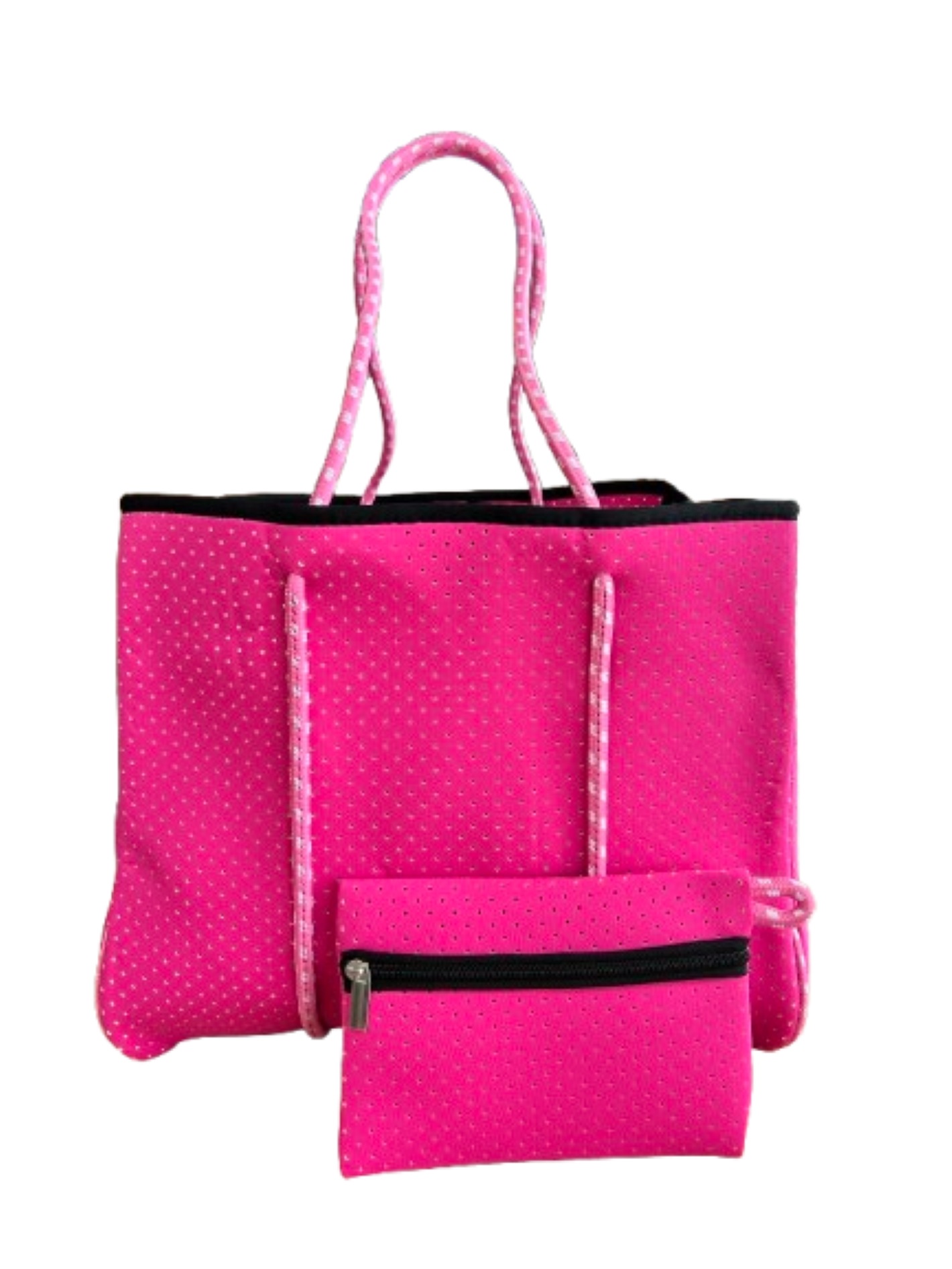 新品 美品 レディース トートバッグ ネオプレン ポーチ付 マザーズバッグ ダイバー素材 スポーツバッグ エコバッグ 大容量 軽量 レジャー 買い物バッグ ビーチバッグ おしゃれ 大人女子 4,687円