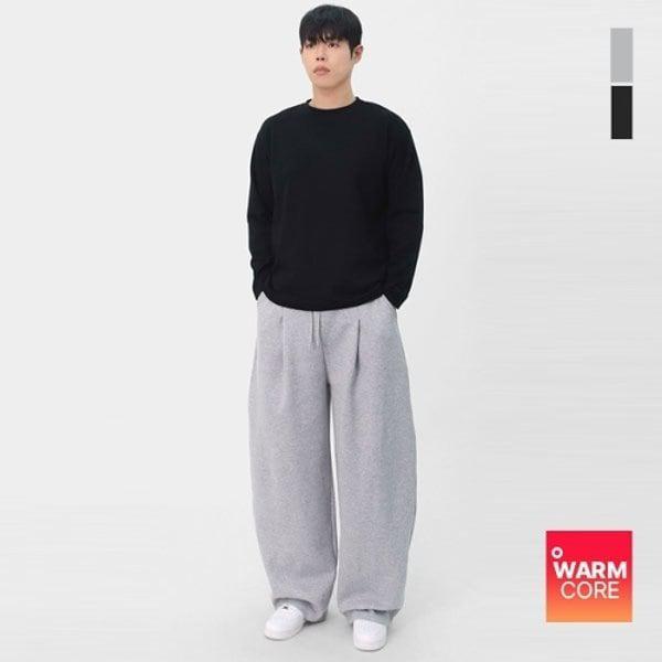 男女兼用 裏起毛 バルーンフィット ピンタック ワンタック ワイド トレーニング パンツ ズボン SJJ061
