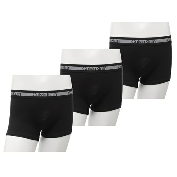 インナー コットンストレッチボクサーパンツ３枚セット アンダーウエア 下着 ブラック メンズ CALVIN KLEIN NB1799A 001