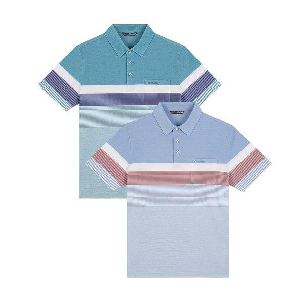 綿ポリ ストライプカラー Tシャツ CDAA9TS2403