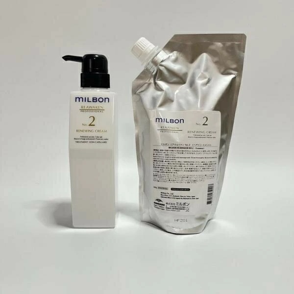 ミルボンリアウェイクン No.2 リニューイングクリーム 600g リニューイング サロン トリートメント レフィル ボトル付き システム LSC 7,180円