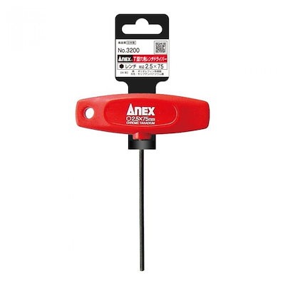 他サイト： アネックス ANEX 3200-2.5-75 Ｔ型六角レンチドライバー ２.５×７５ 32002.575 兼古製作所の商品画像
