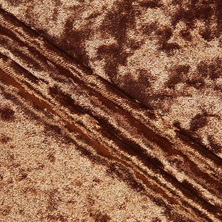 ダイヤモンド クラッシュ ベロア 生地 裁断済み(ブラウン, 約3mx1.5m)