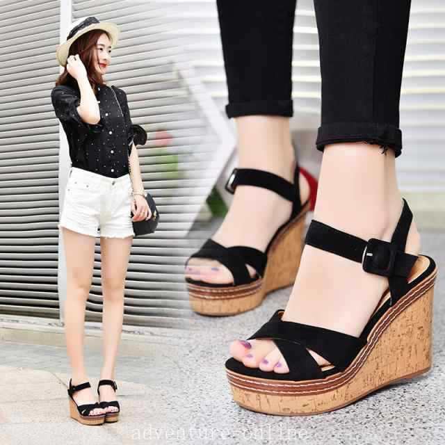 【2025新作入荷】サンダル 靴 夏 新作 ウッド調 ハイヒール 1545