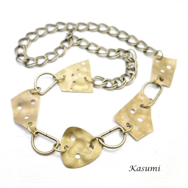 真鍮のネックレス Kasumiかすみ アクセサリー/作家/ハンドメイド