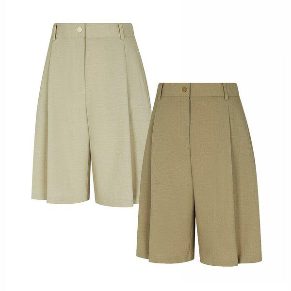 女性夏クールタッチワイドフィット5分丈パンツ グローク(女) KVP9757W