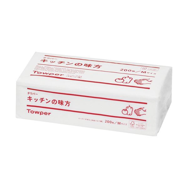 （まとめ）トライフ タウパー キッチンの味方 M 200枚 1パック (×20セット)