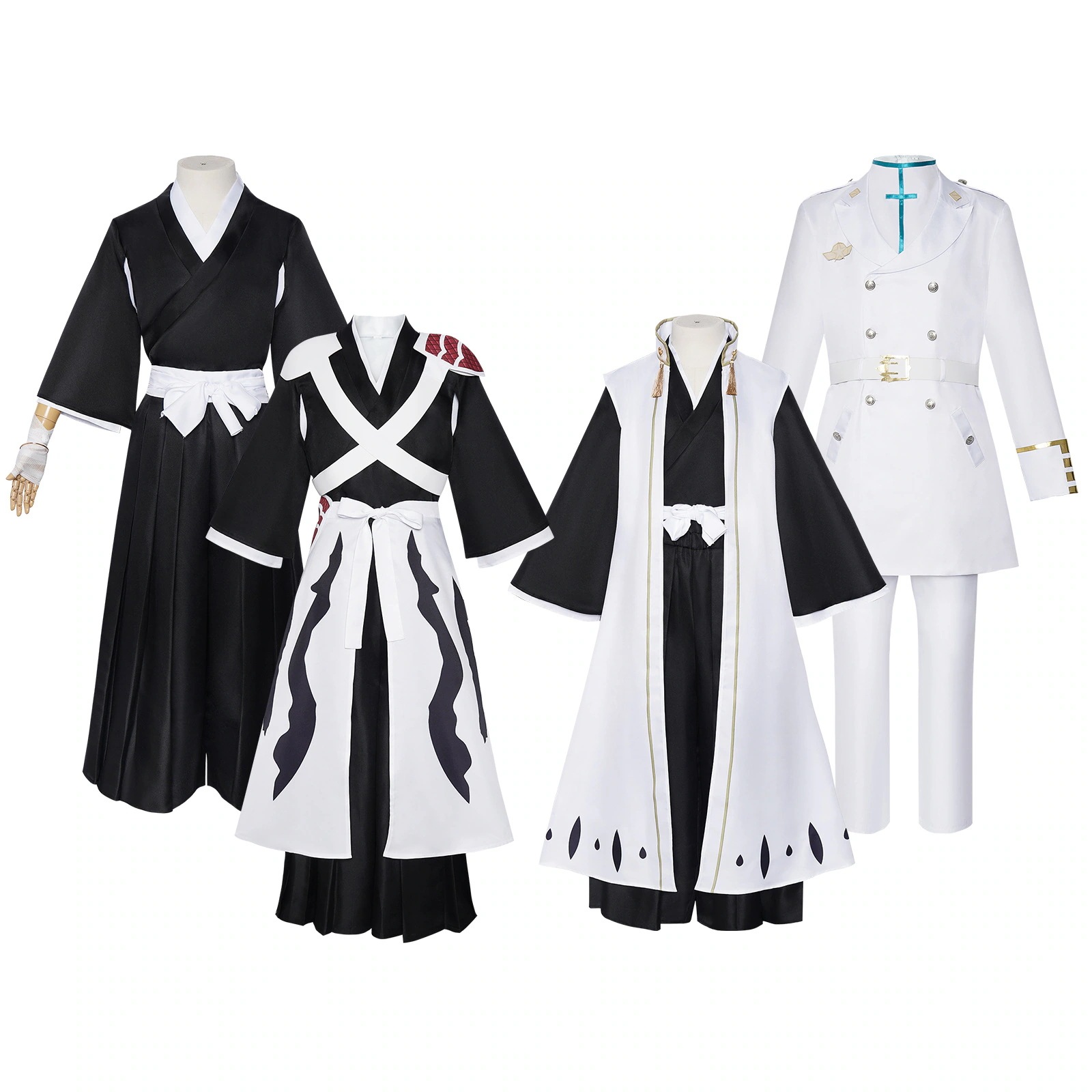 王者死神連動cos服朽木白哉死覇王服黒崎一護cosフルセットアニメゲーム衣装