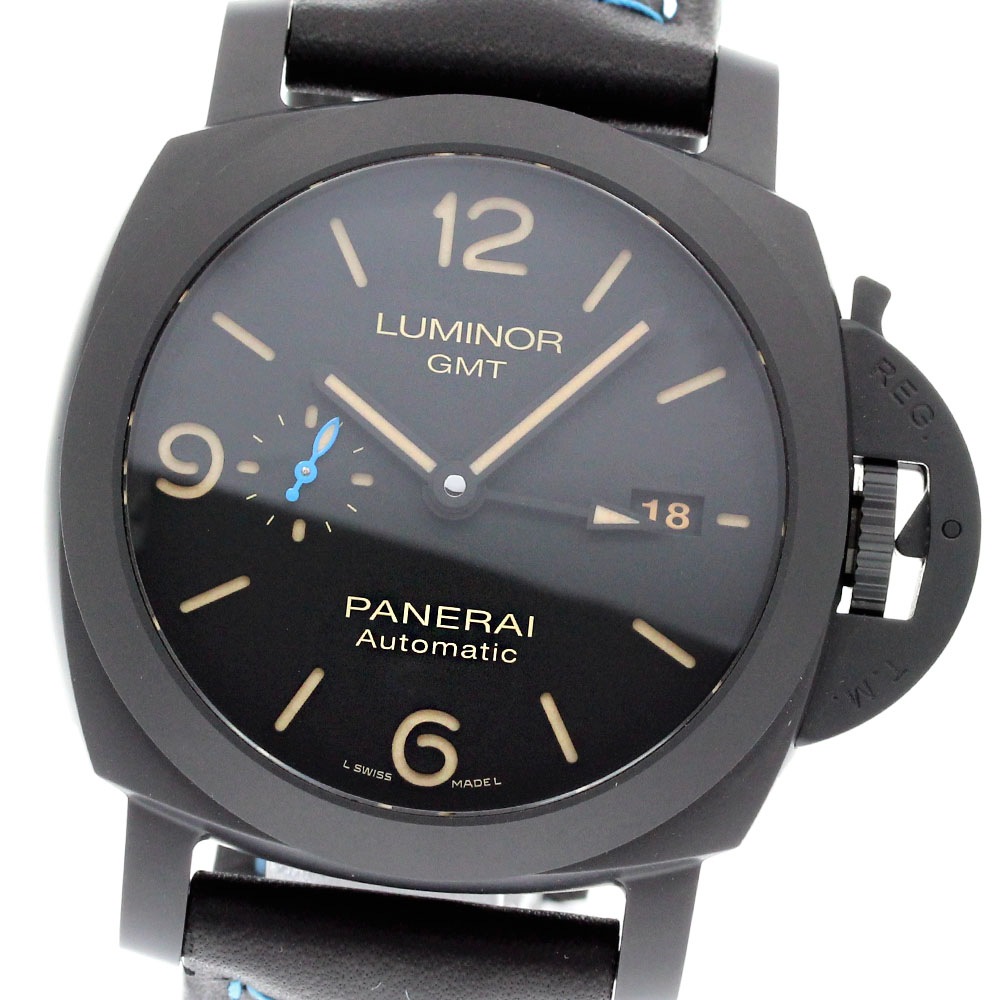 パネライ PANERAI PAM01441 ルミノール1950 3デイズ GMT チェラミカ 自動巻き メンズ 極美品 箱・保証書付き_846368【中古】