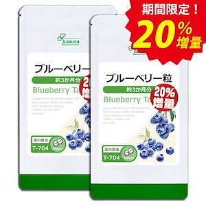 【3月増量品】 ブルーベリー粒 約3か月分2袋 T-704-2