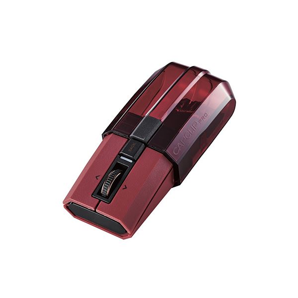 エレコム CAPCLIP PRO/Ultimate Blueマウス/Bluetooth5.0対応/4ボタン/レッド M-CCP1BBRD