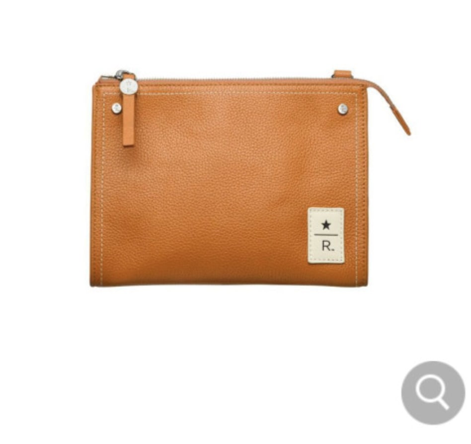 スターバ KOREA 韓国リザーブブラウンレザーポーチバッグ