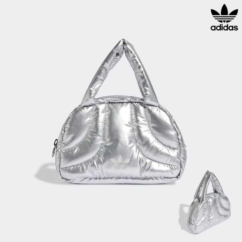 [ADIDAS] ボーリングバッグ ミニ メタリック シルバー adidas（アディダス）の「ミニ ボーリングバッグ メタリック