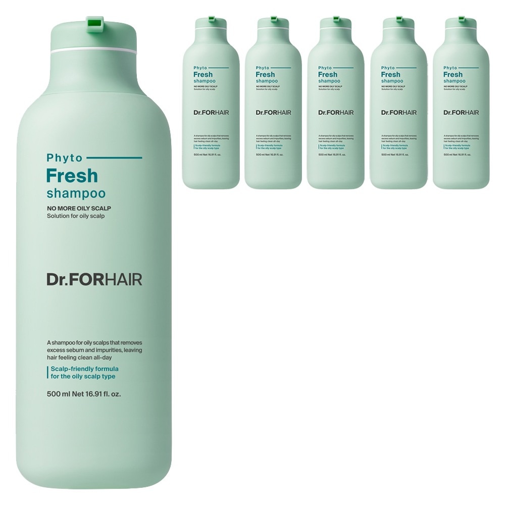 脂性頭皮ディープクレンジングフィトフレッシュシャンプー, 500ml, 6個