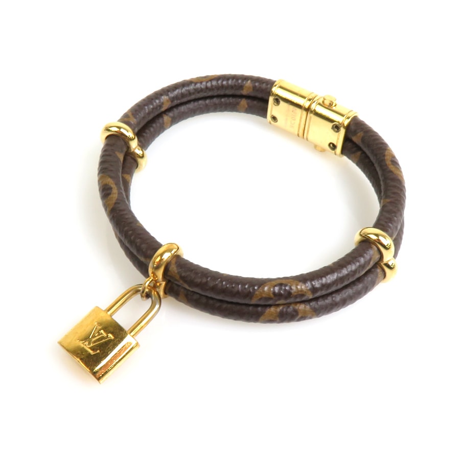 ルイ ヴィトン LOUIS VUITTON ブレスレット モノグラム ブラスレ キープイット トゥワイス モノグラムキャンバス ブラウン ユニセックス M6640E t18563a